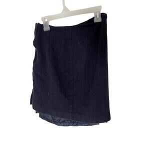 Ilysehart Ltd Sz 4 Navy Wool Pencil Skirt Academy Preppy Minimalist Schoolgirl